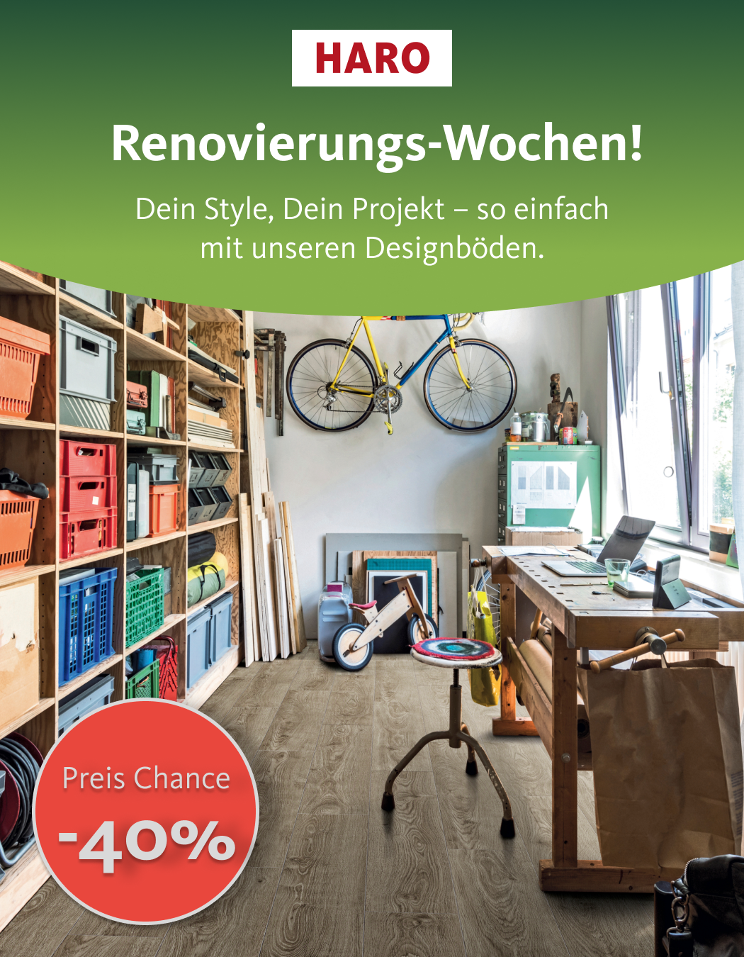 HARO Renovierungswochen - DISANO WaveAqua Landhausdiele 4V Eiche Victoria samtbraun authentic